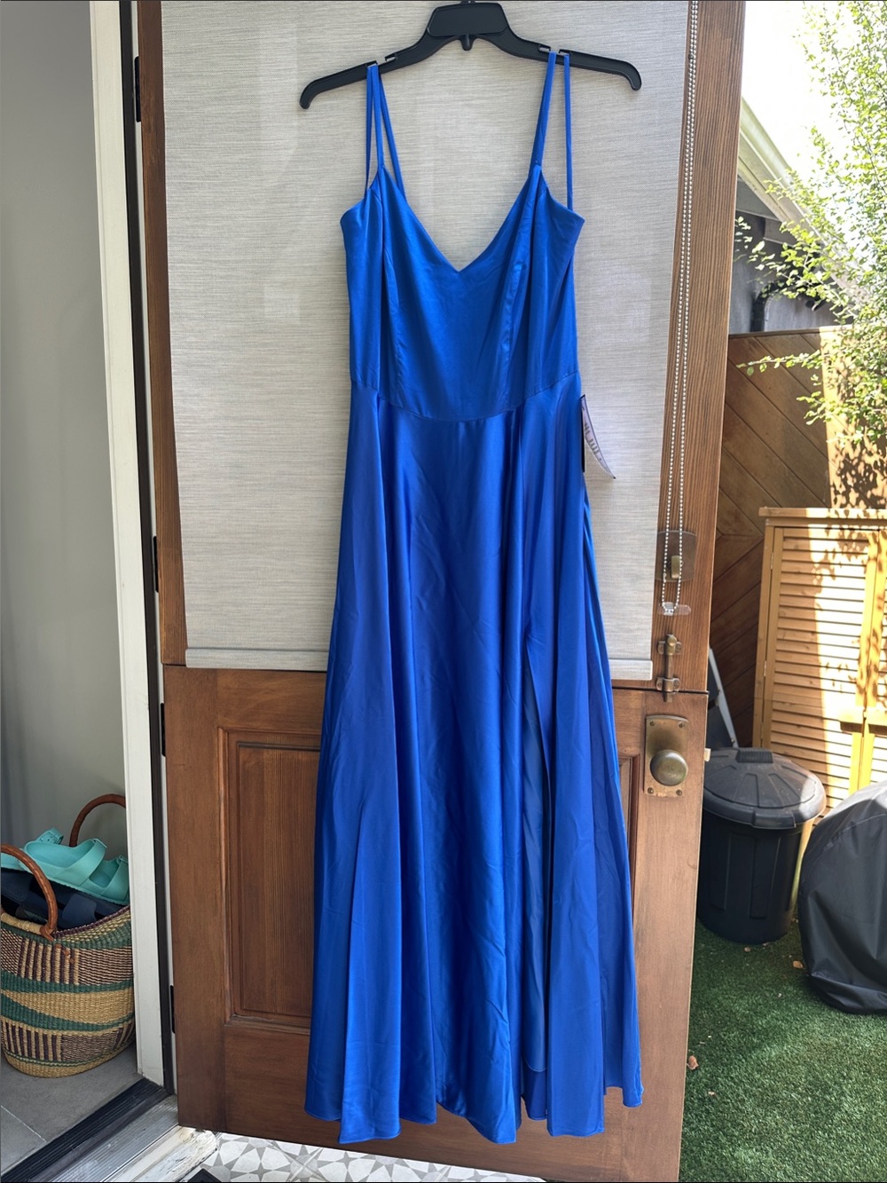 B Darlin Royal Blue Maxi Dress Wedding guest prom event with pockets!